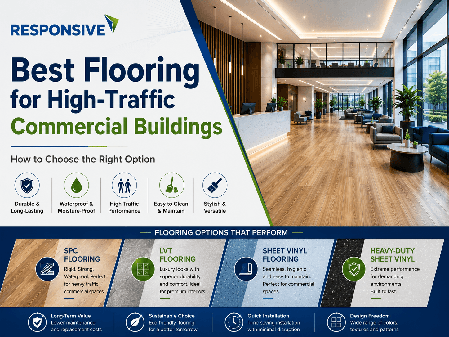 Best Flooring for High-Traffic Commercial Buildings: How to Choose the Right Option